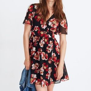 Madewell Tulip-Sleeve Mini Dress in French Rose